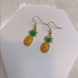 Pineapple Tropical Dangling Drop Earrings